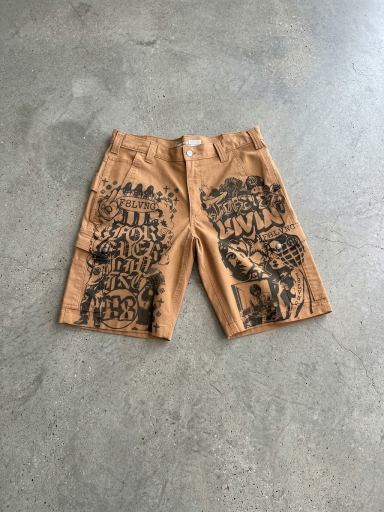 “Senseless Swag” F8LVNG X Carhartt shorts