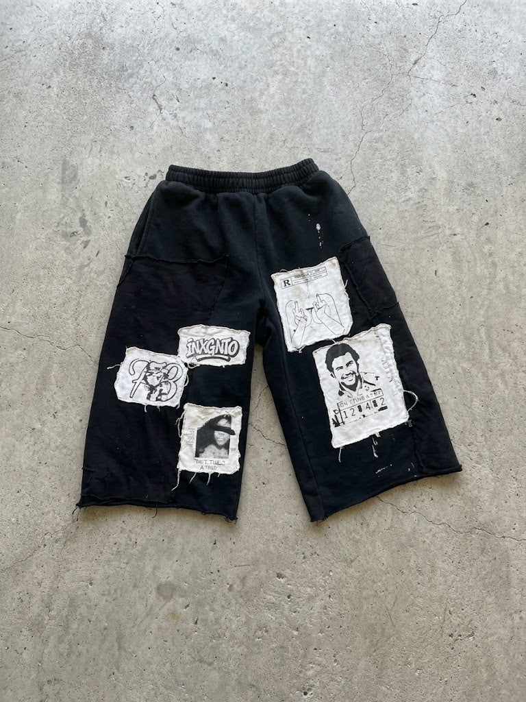F8LVNG X INXGNTO 3qtr shorts “hand made”