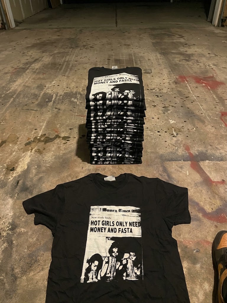 F8LVNG “Hot girls only need money & pasta” Tee